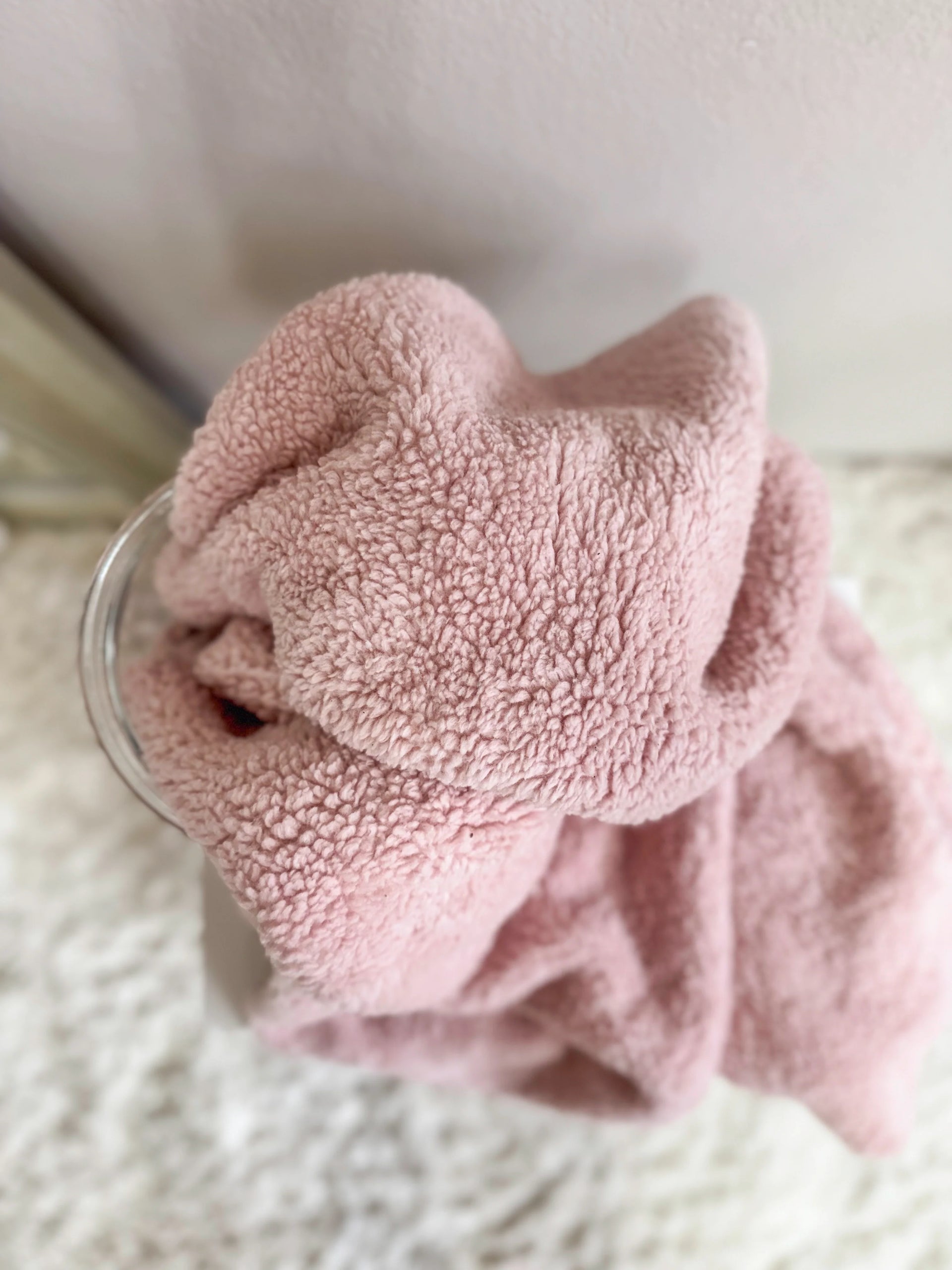 Teddy Throw Blanket Pink